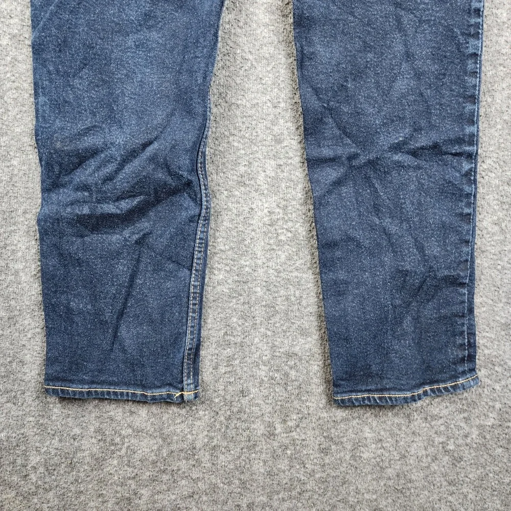 H&M Slim‎ Jeans Women 33/32 Dark Indigo Blue Stretch Denim Mid Rise Classic